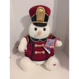 Vintage Christmas 1999 SNOWDEN Plush 22" Snowman, Musical Band Leader, New, NWT